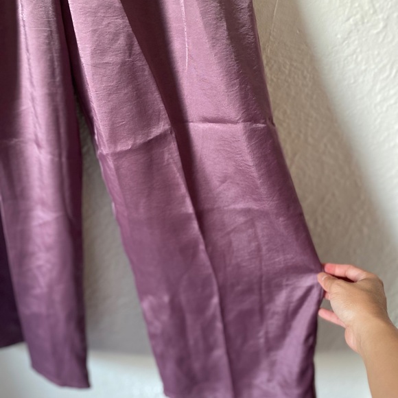 Satin wide leg trousers - Picture 2 of 3